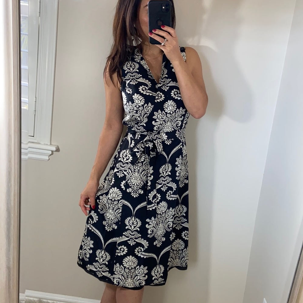 Ann Taylor print wrap dress